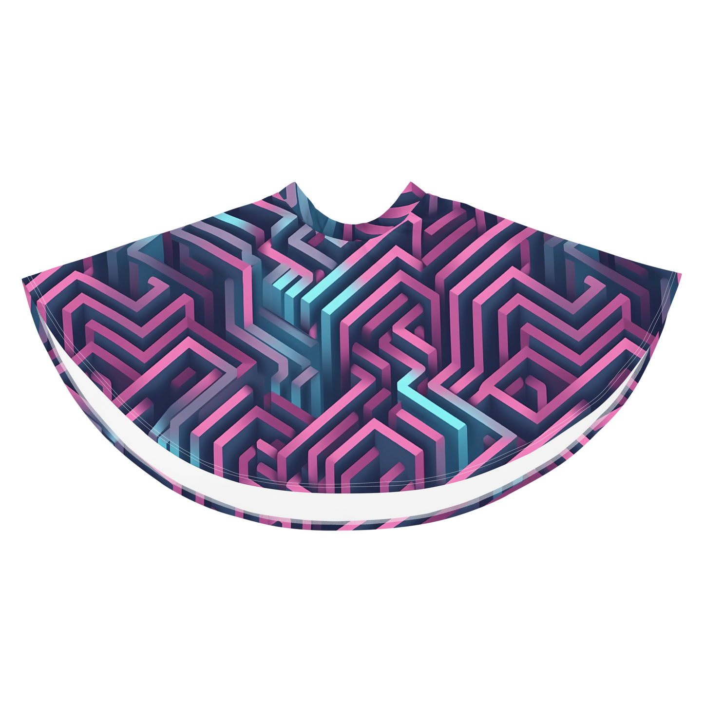 3D Maze Illusion | 3D Patterns | All-Over Print Skater Skirt - #4