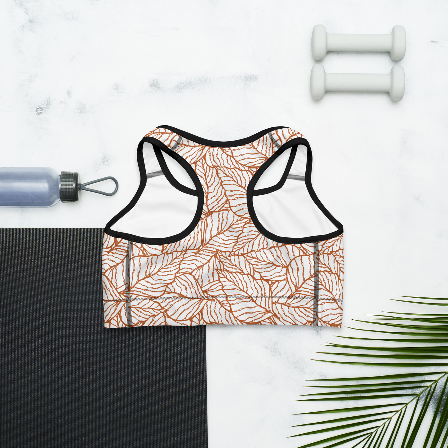 Colorful Fall Leaves | Seamless Patterns | All-Over Print Sports Bra - #1