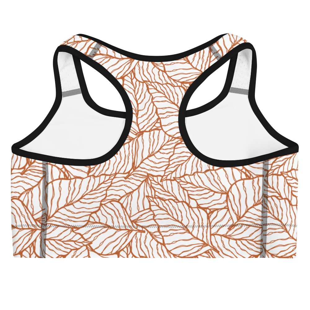 Colorful Fall Leaves | Seamless Patterns | All-Over Print Sports Bra - #1