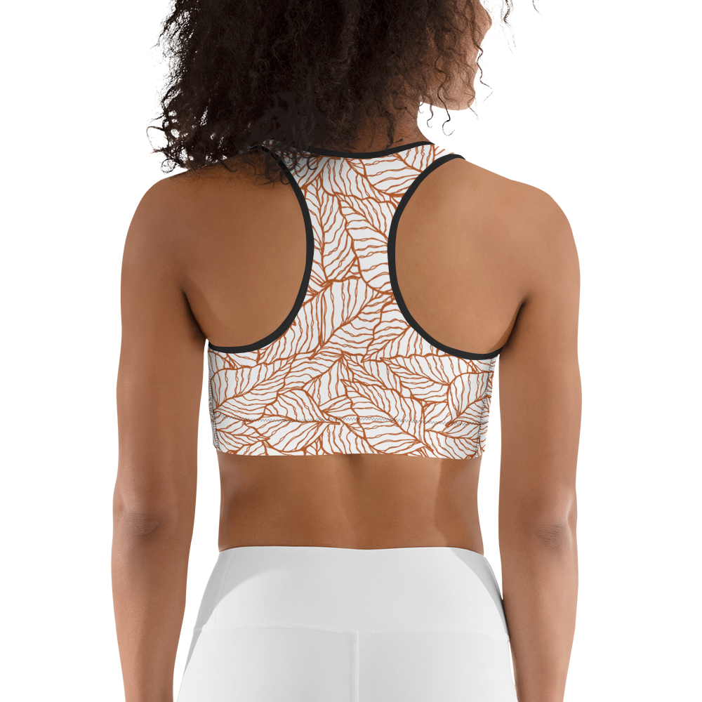 Colorful Fall Leaves | Seamless Patterns | All-Over Print Sports Bra - #1