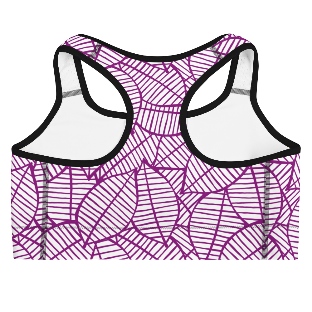 Colorful Fall Leaves | Seamless Patterns | All-Over Print Sports Bra - #7