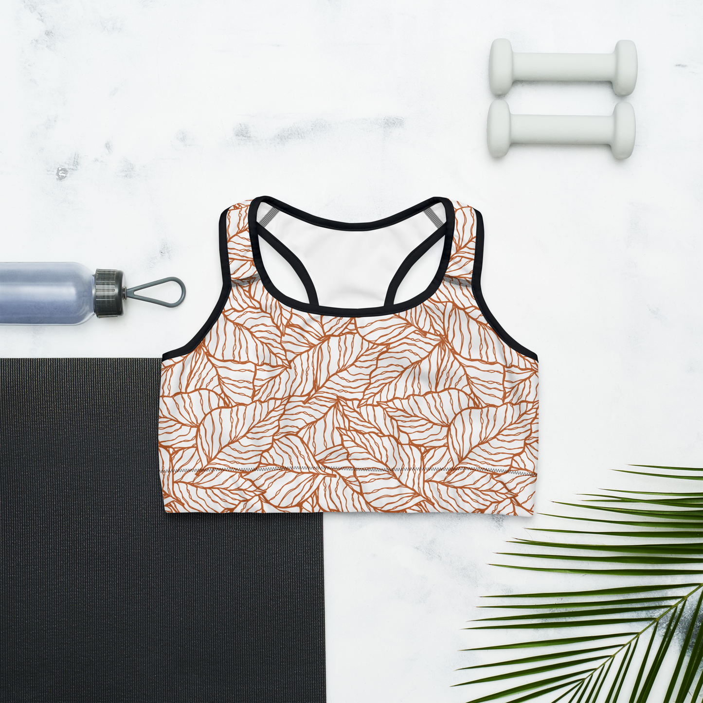 Colorful Fall Leaves | Seamless Patterns | All-Over Print Sports Bra - #1