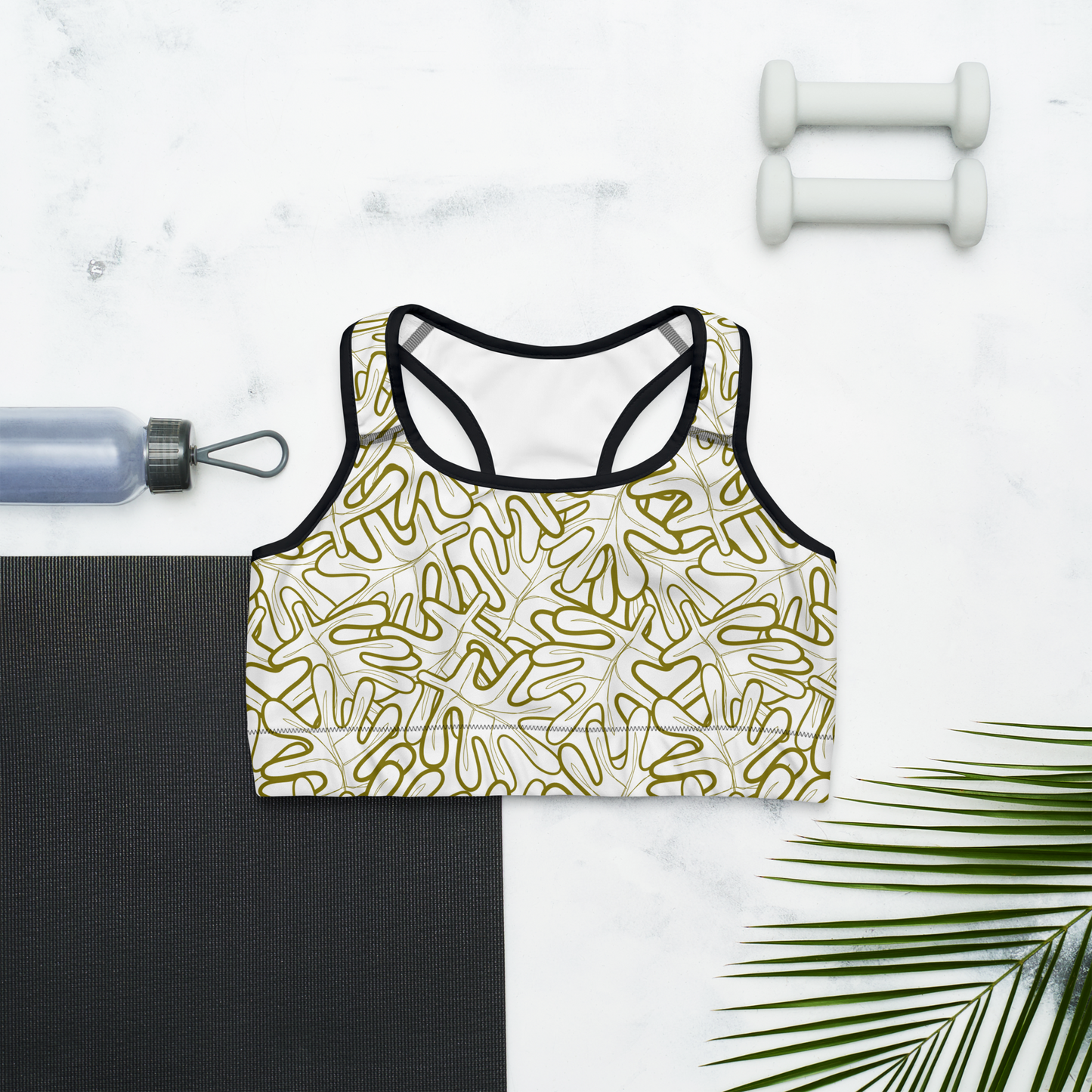 Colorful Fall Leaves | Seamless Patterns | All-Over Print Sports Bra - #2