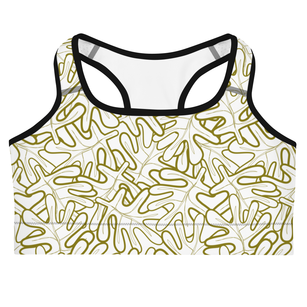 Colorful Fall Leaves | Seamless Patterns | All-Over Print Sports Bra - #2