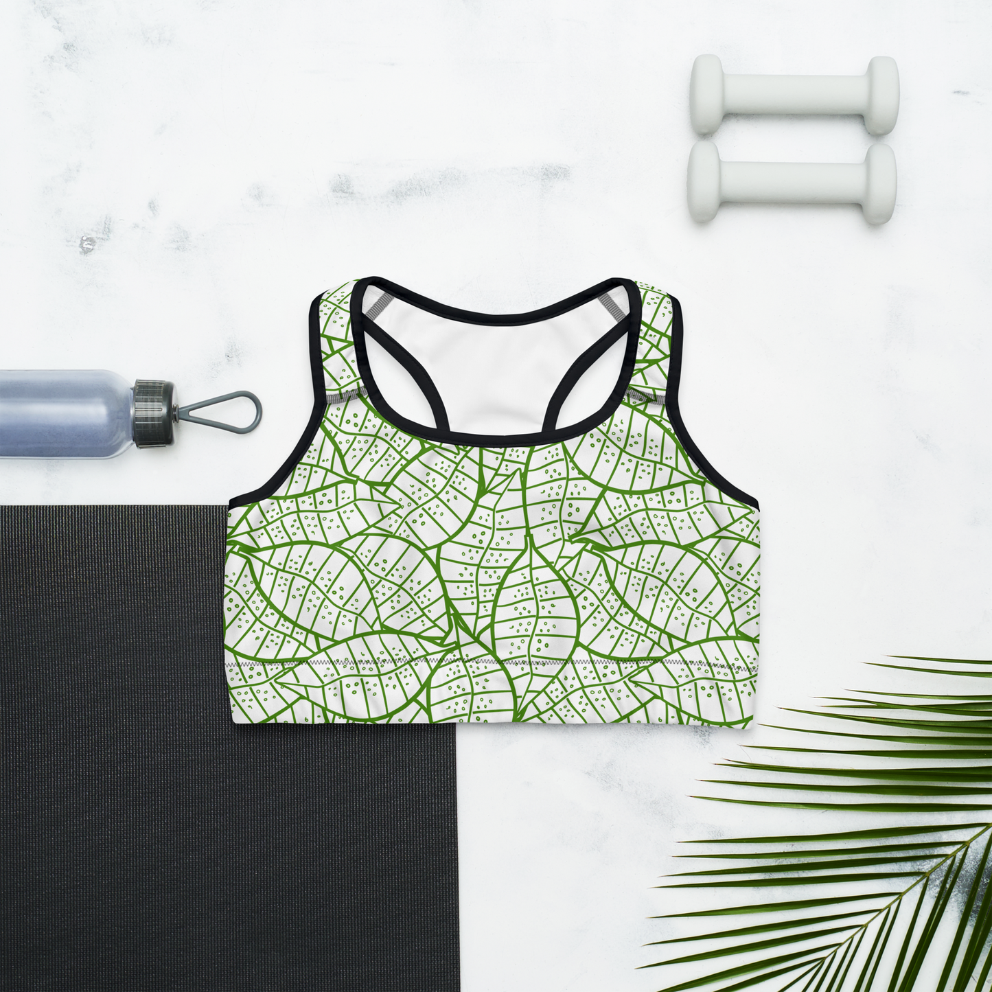 Colorful Fall Leaves | Seamless Patterns | All-Over Print Sports Bra - #4