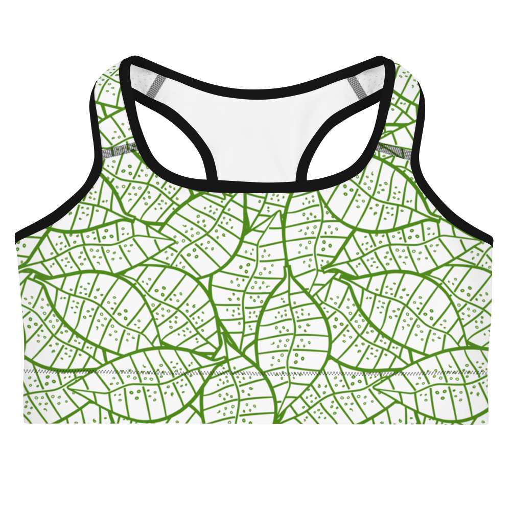 Colorful Fall Leaves | Seamless Patterns | All-Over Print Sports Bra - #4