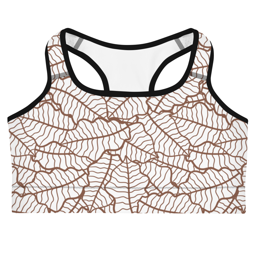 Colorful Fall Leaves | Seamless Patterns | All-Over Print Sports Bra - #5