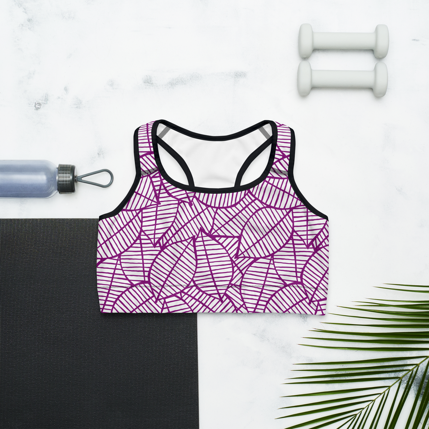 Colorful Fall Leaves | Seamless Patterns | All-Over Print Sports Bra - #7