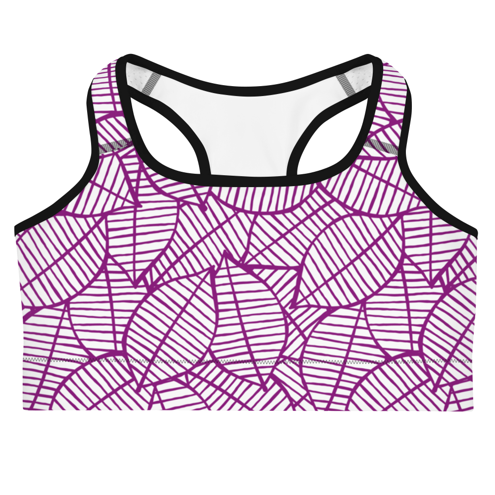 Colorful Fall Leaves | Seamless Patterns | All-Over Print Sports Bra - #7