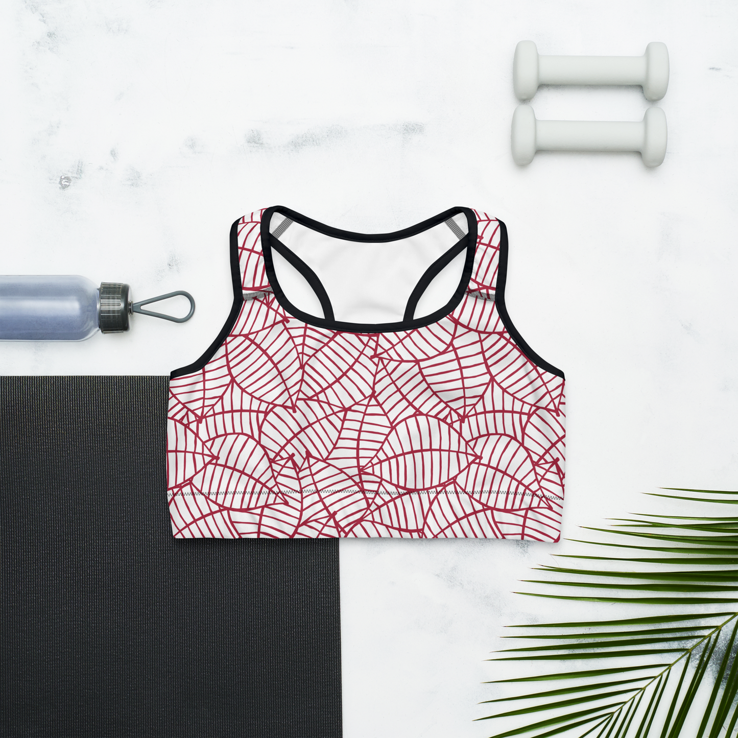 Colorful Fall Leaves | Seamless Patterns | All-Over Print Sports Bra - #8