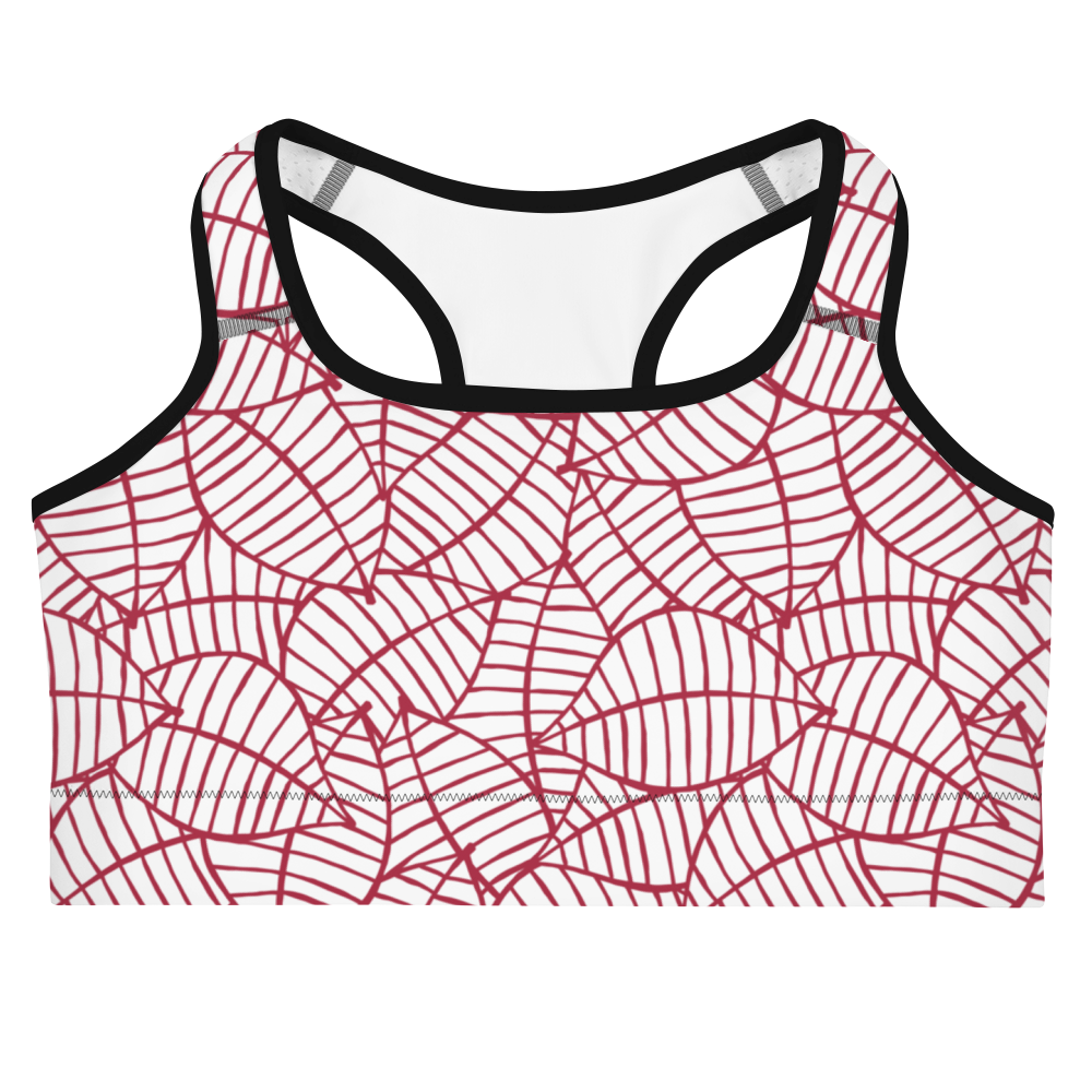 Colorful Fall Leaves | Seamless Patterns | All-Over Print Sports Bra - #8