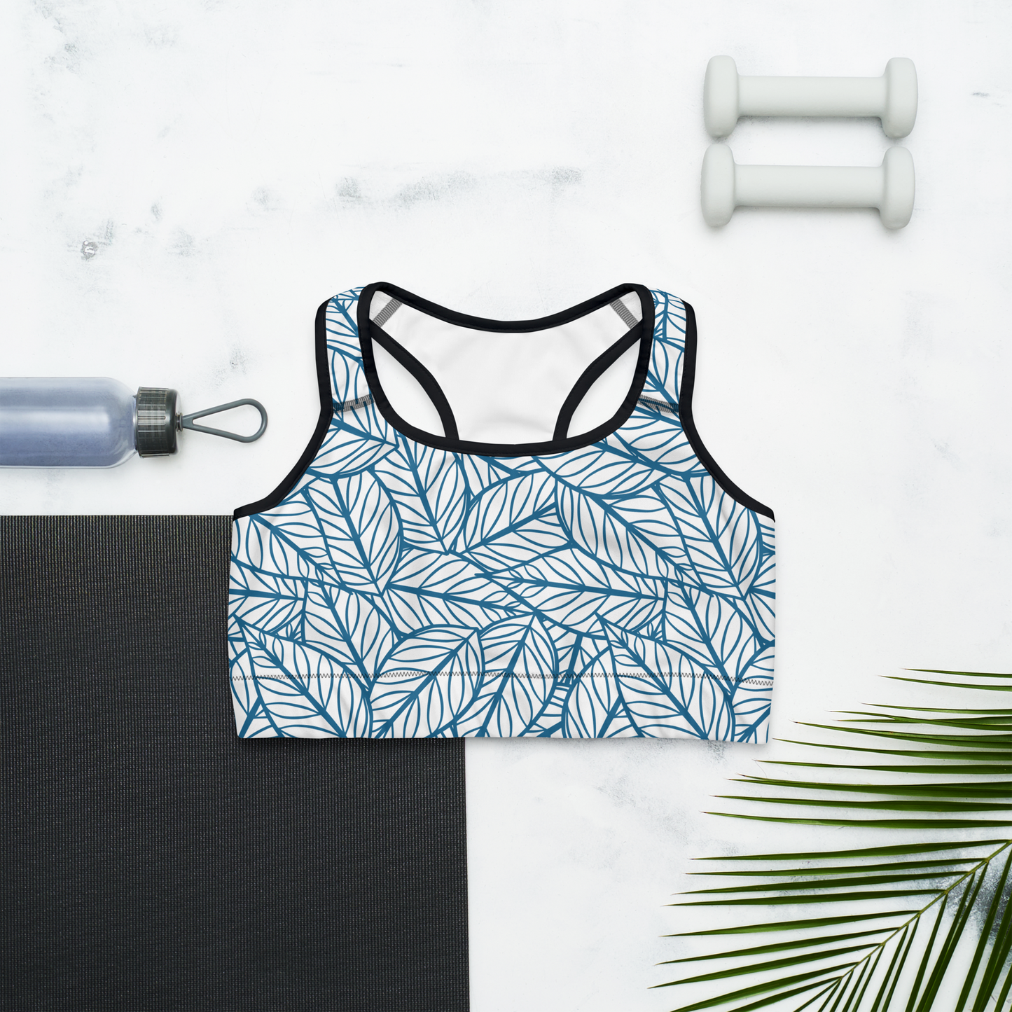 Colorful Fall Leaves | Seamless Patterns | All-Over Print Sports Bra - #10