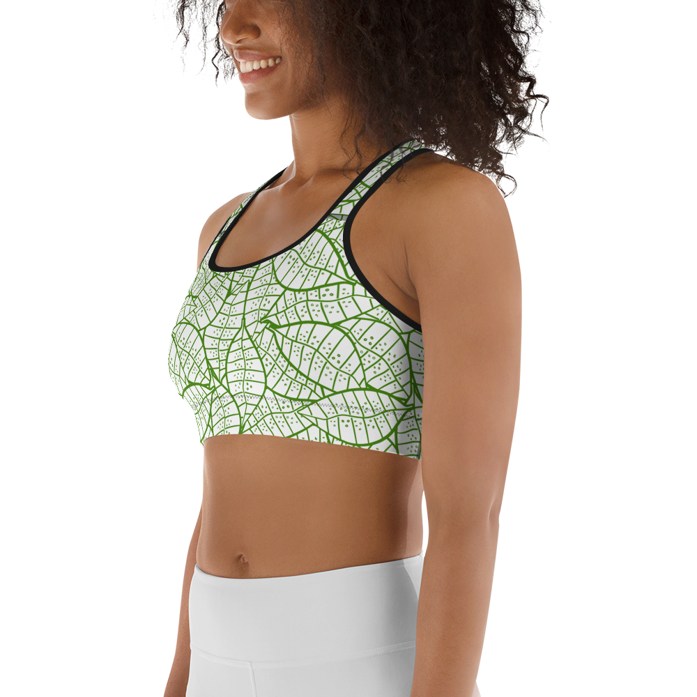 Colorful Fall Leaves | Seamless Patterns | All-Over Print Sports Bra - #4