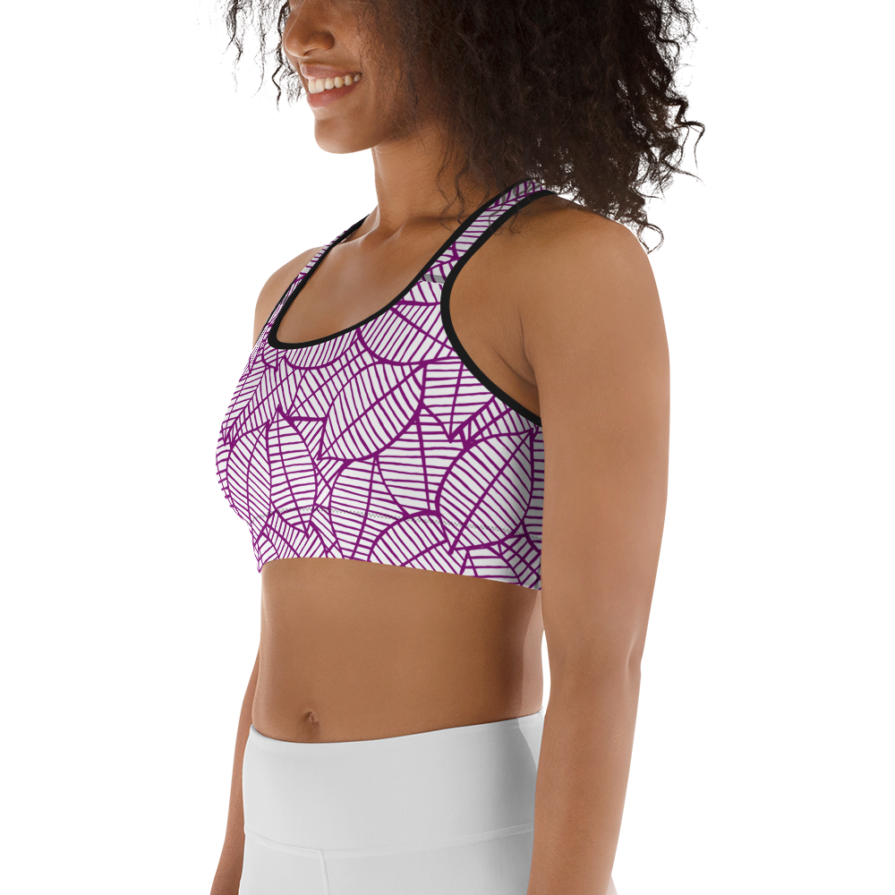 Colorful Fall Leaves | Seamless Patterns | All-Over Print Sports Bra - #7