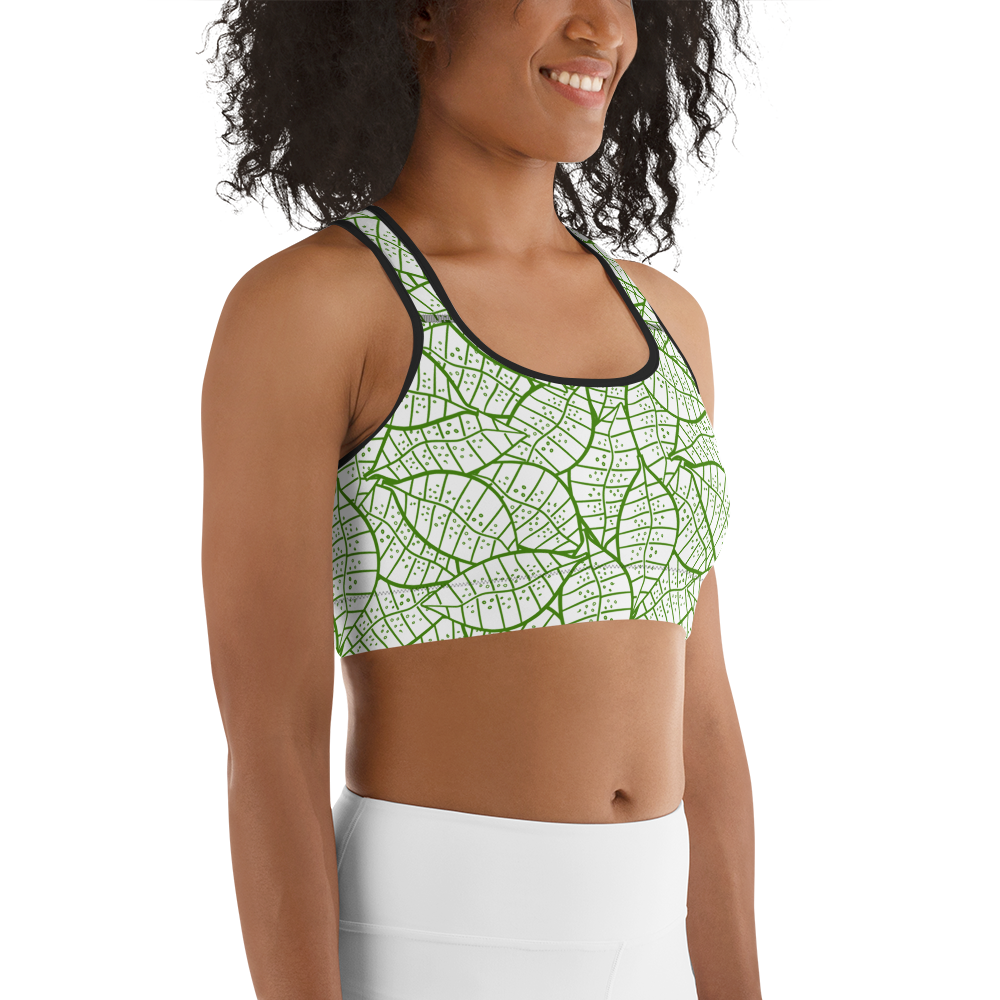 Colorful Fall Leaves | Seamless Patterns | All-Over Print Sports Bra - #4