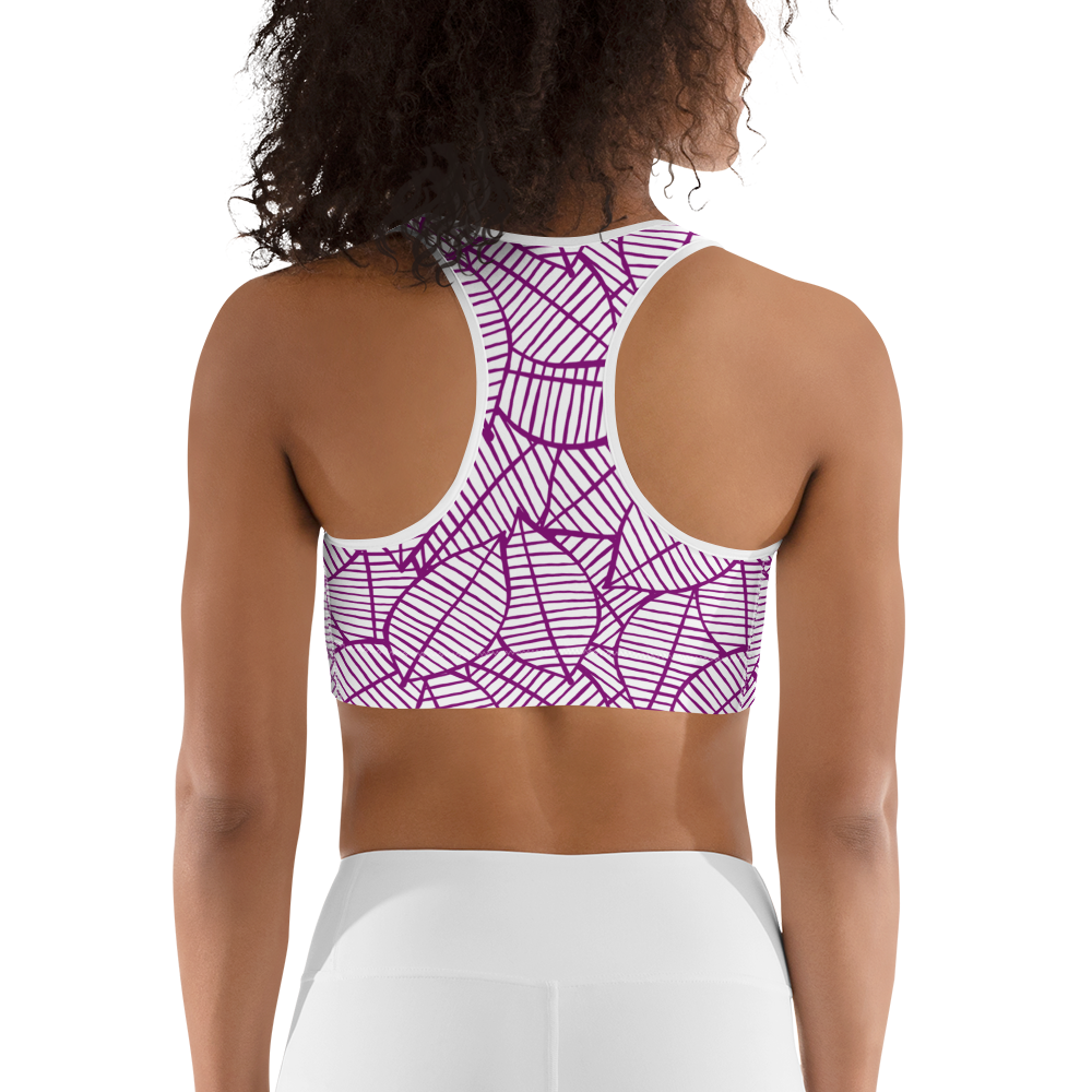 Colorful Fall Leaves | Seamless Patterns | All-Over Print Sports Bra - #7