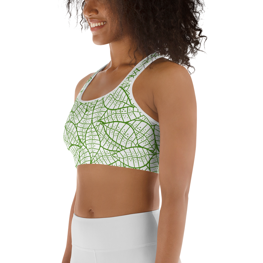 Colorful Fall Leaves | Seamless Patterns | All-Over Print Sports Bra - #4