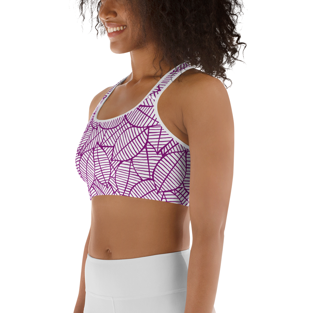 Colorful Fall Leaves | Seamless Patterns | All-Over Print Sports Bra - #7