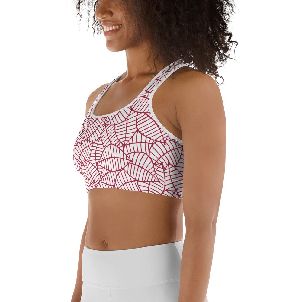 Colorful Fall Leaves | Seamless Patterns | All-Over Print Sports Bra - #8