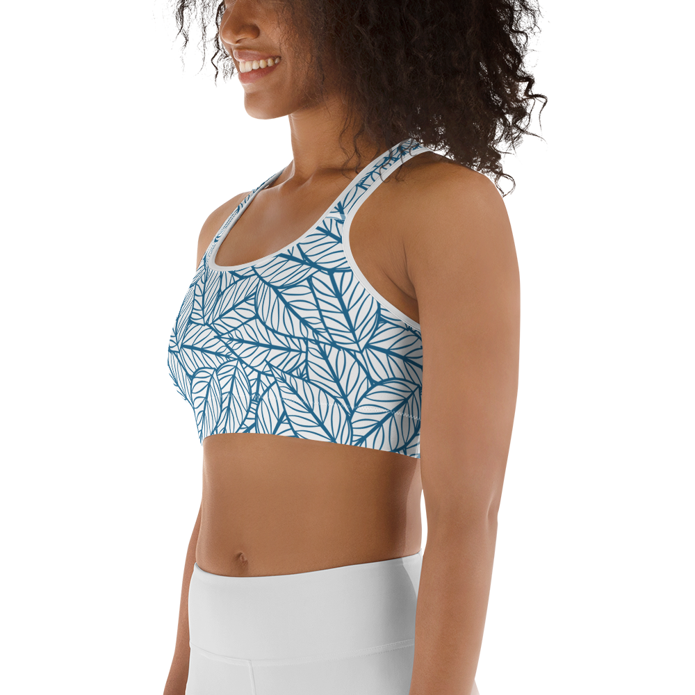 Colorful Fall Leaves | Seamless Patterns | All-Over Print Sports Bra - #10