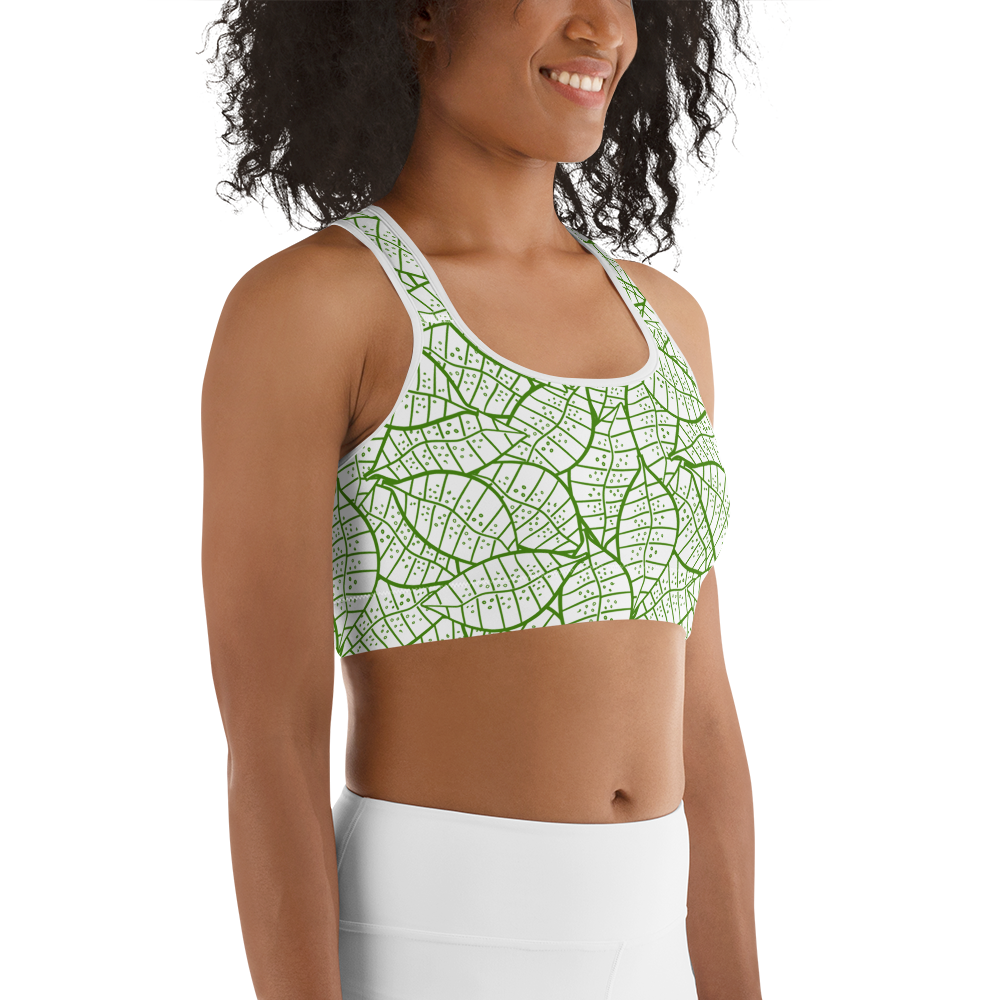 Colorful Fall Leaves | Seamless Patterns | All-Over Print Sports Bra - #4