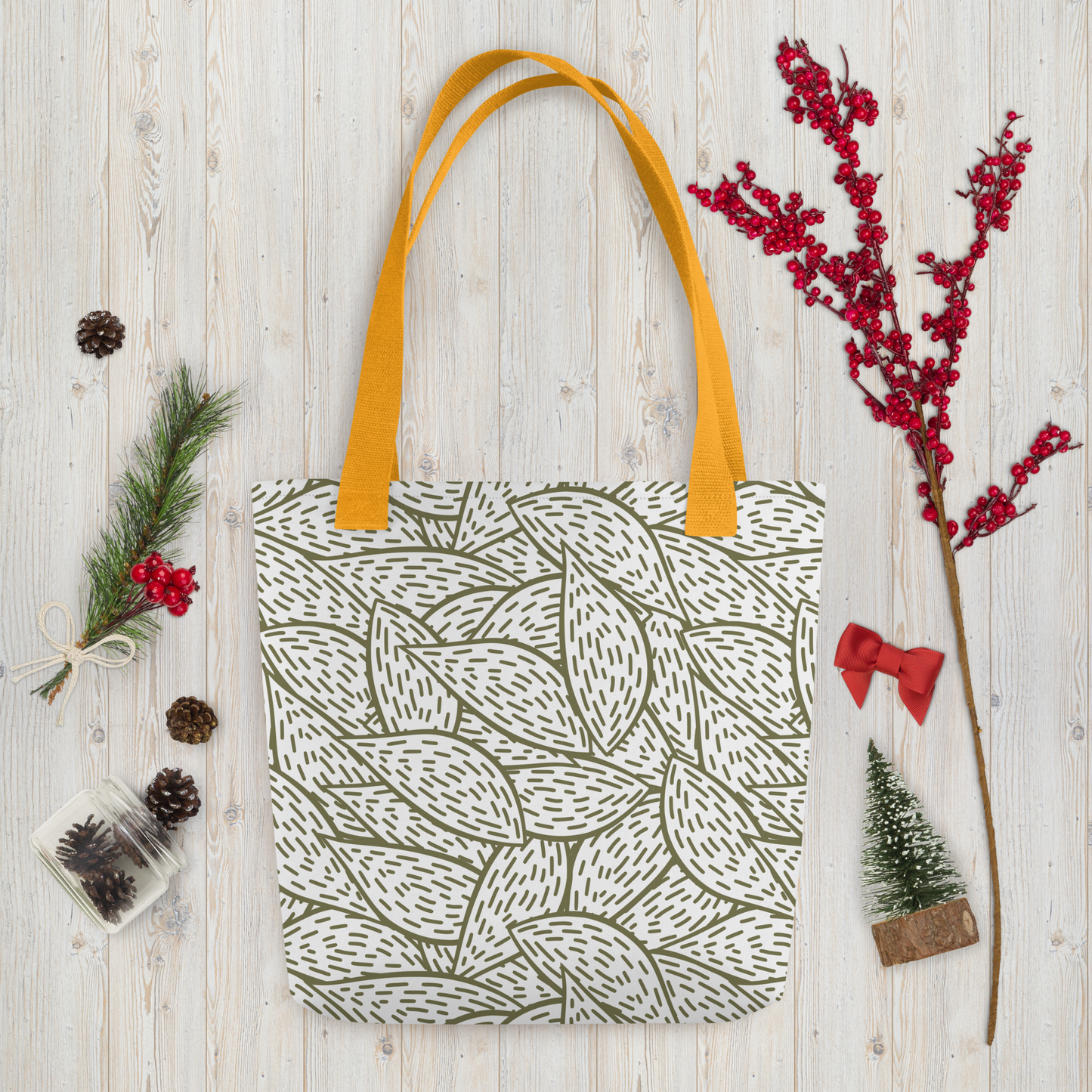 Colorful Fall Leaves | Seamless Patterns | All-Over Print Tote - #6