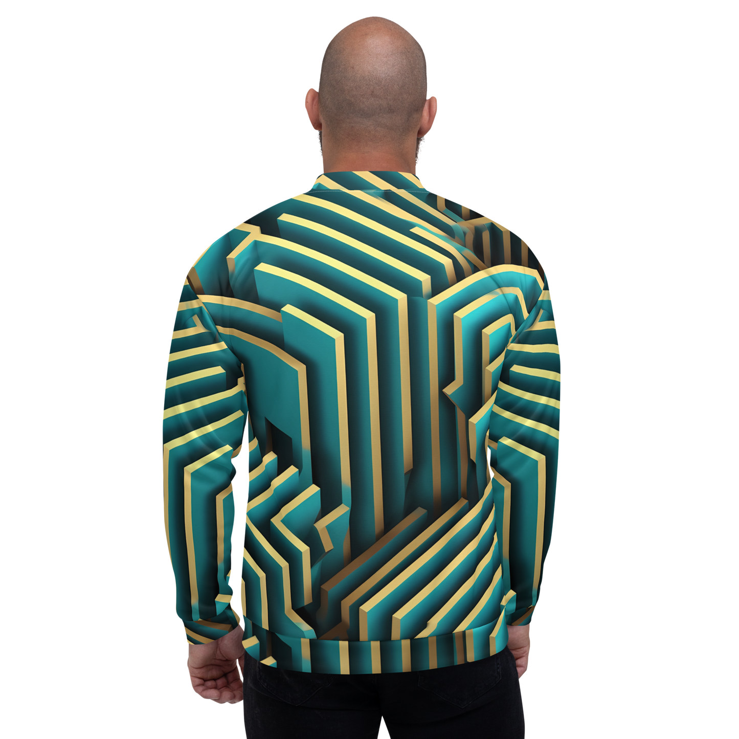 3D Maze Illusion | 3D Patterns | All-Over Print Unisex Bomber Jacket - #5