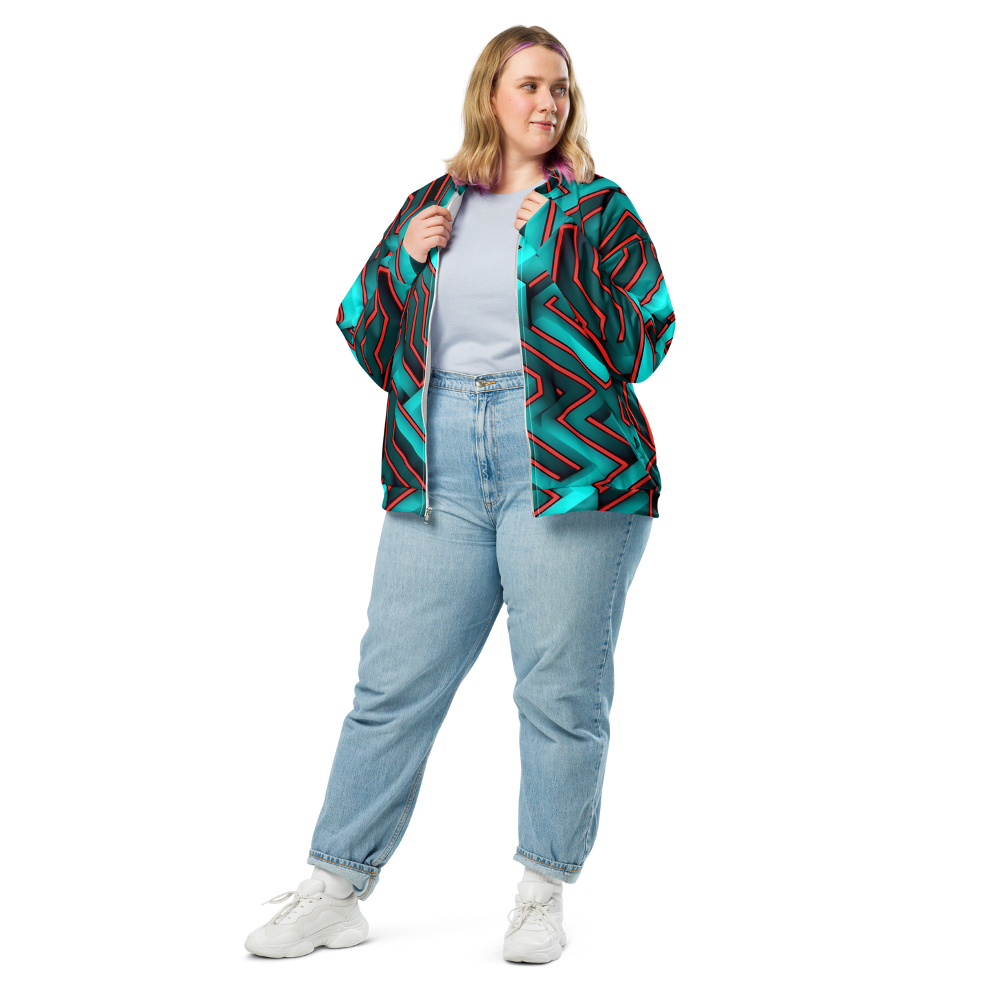 3D Maze Illusion | 3D Patterns | All-Over Print Unisex Bomber Jacket - #2