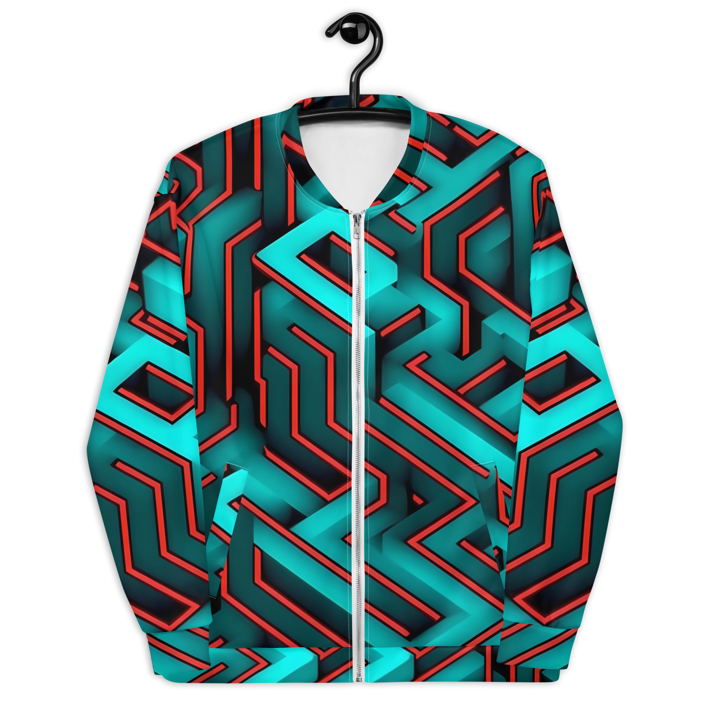 3D Maze Illusion | 3D Patterns | All-Over Print Unisex Bomber Jacket - #2