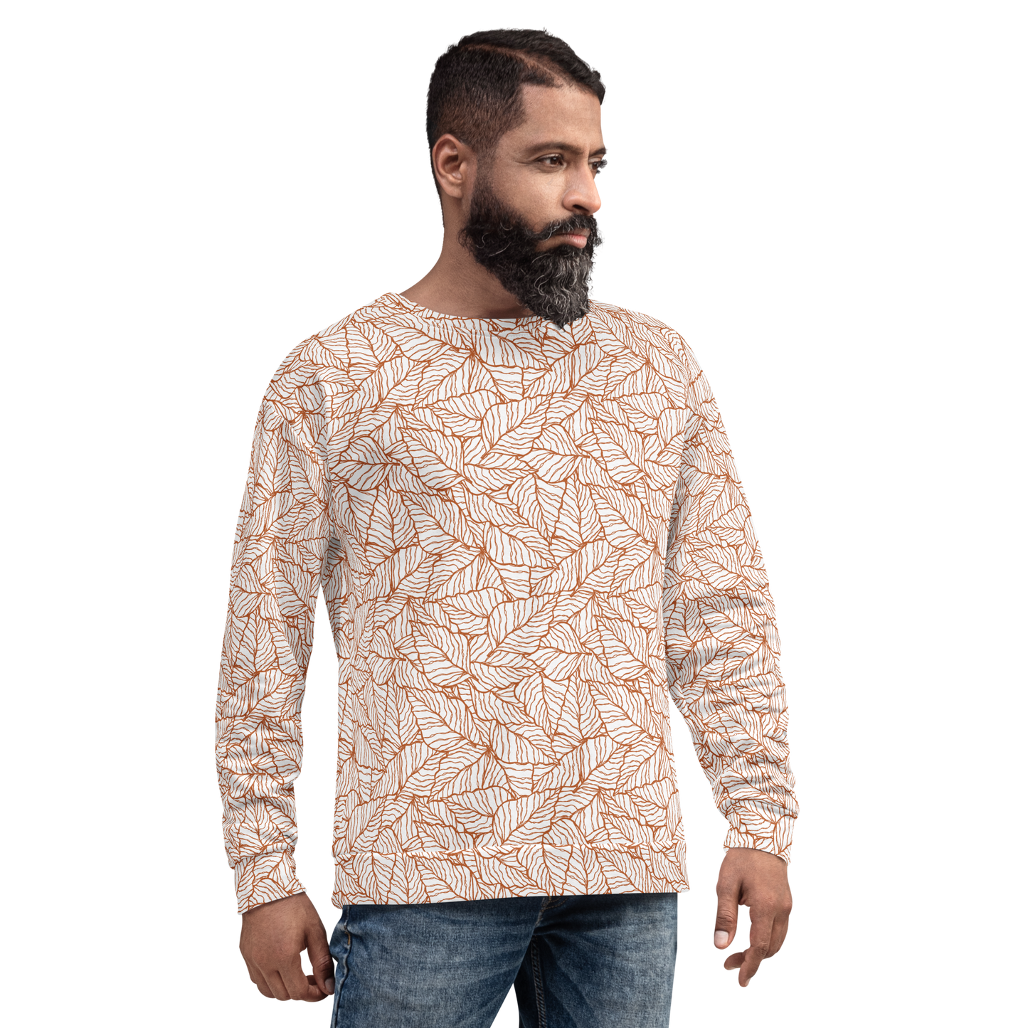 Colorful Fall Leaves | Seamless Patterns | All-Over Print Unisex Sweatshirt - #1