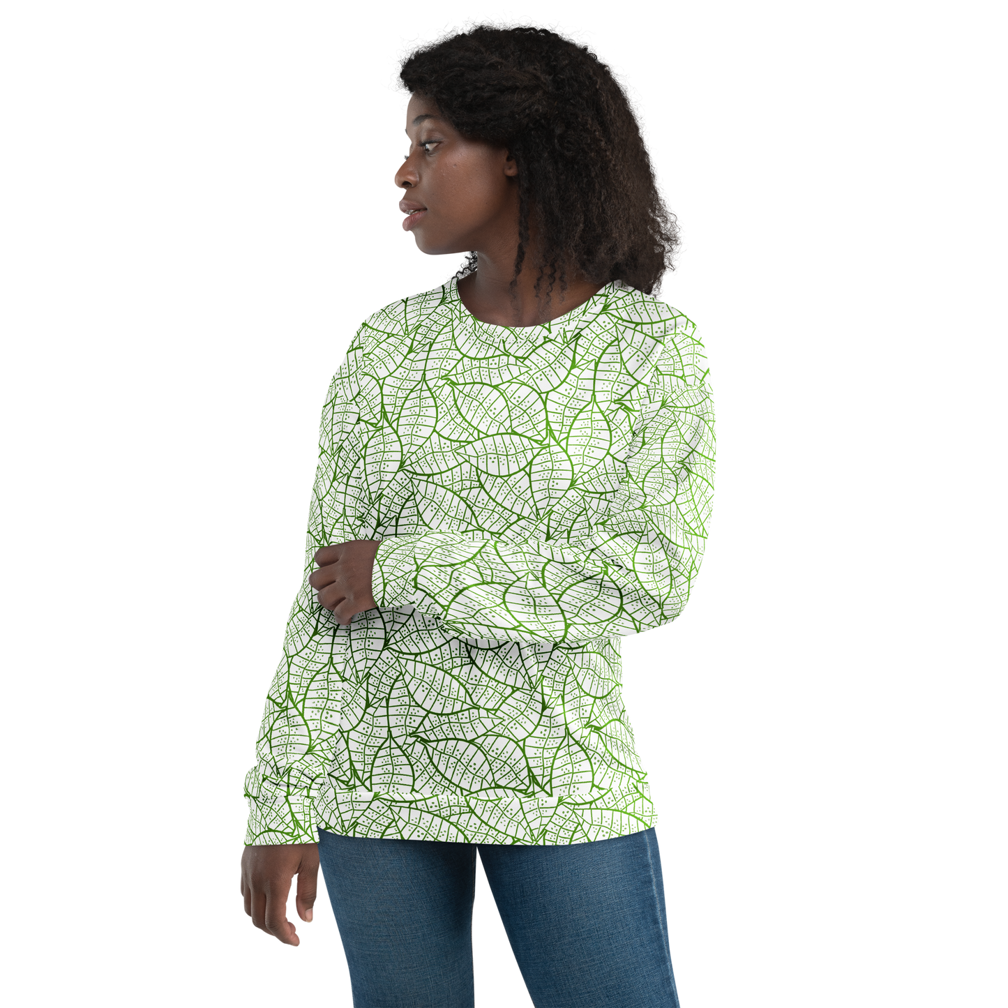 Colorful Fall Leaves | Seamless Patterns | All-Over Print Unisex Sweatshirt - #4