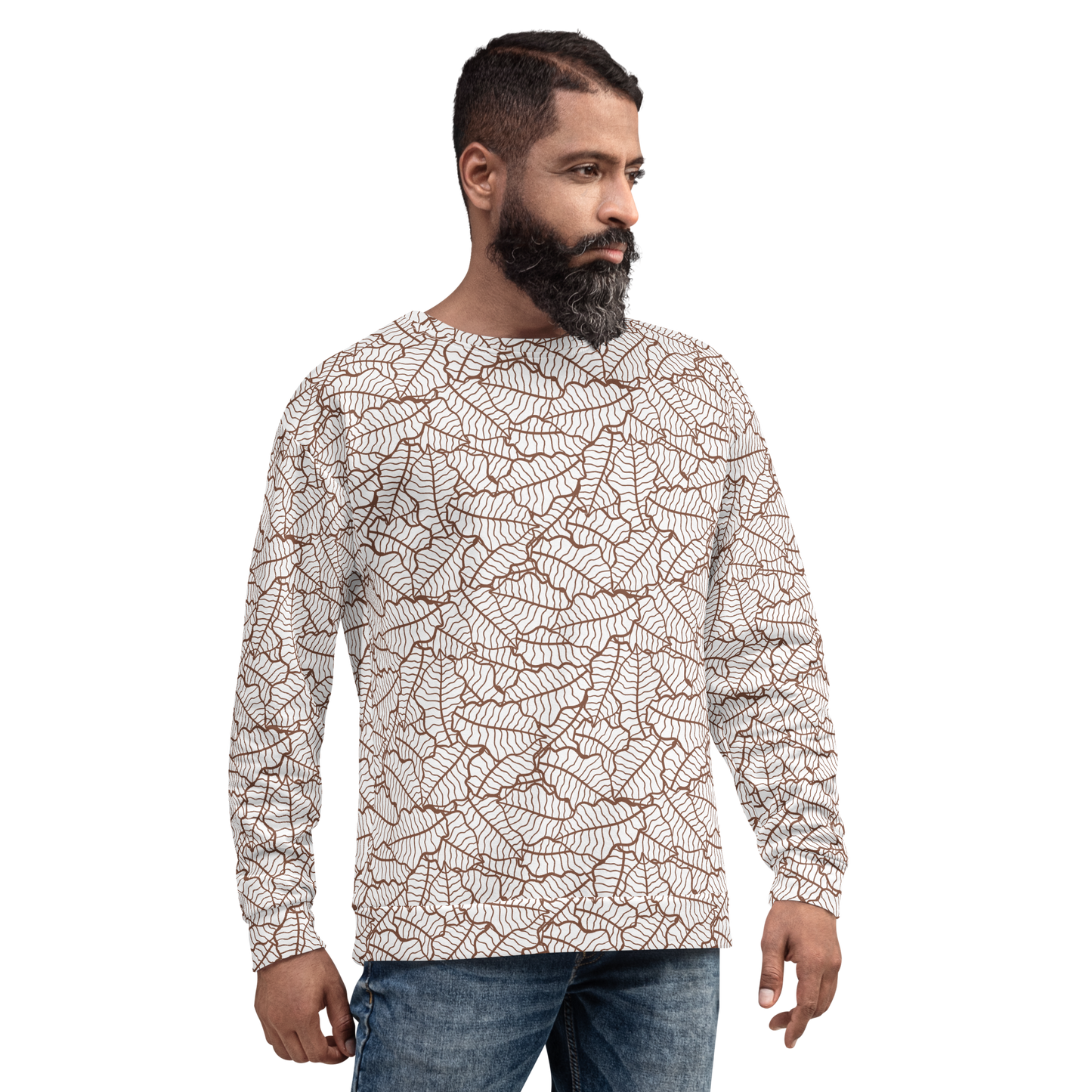 Colorful Fall Leaves | Seamless Patterns | All-Over Print Unisex Sweatshirt - #5