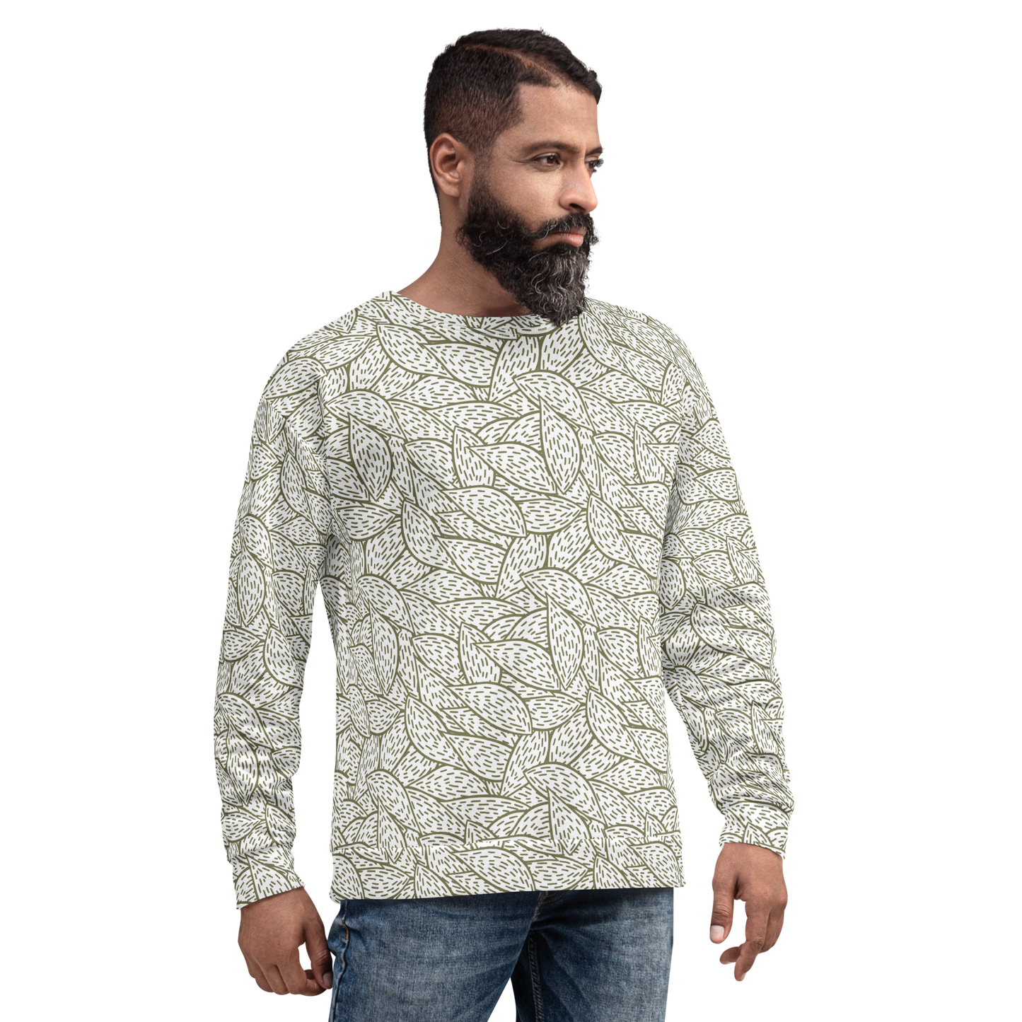 Colorful Fall Leaves | Seamless Patterns | All-Over Print Unisex Sweatshirt - #6