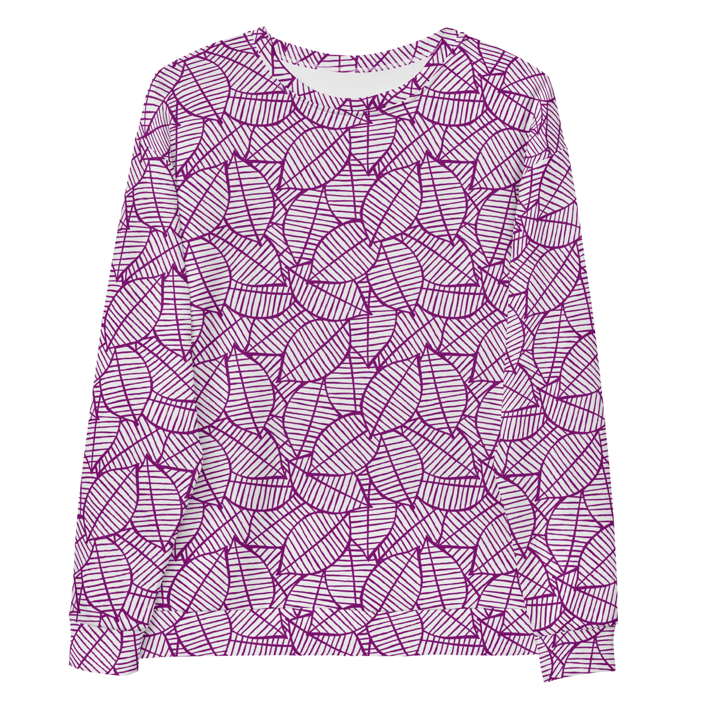 Colorful Fall Leaves | Seamless Patterns | All-Over Print Unisex Sweatshirt - #7