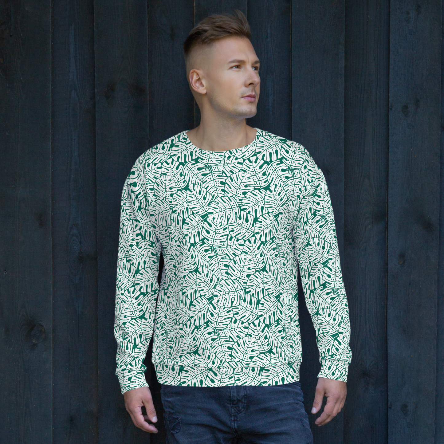 Colorful Fall Leaves | Seamless Patterns | All-Over Print Unisex Sweatshirt - #9