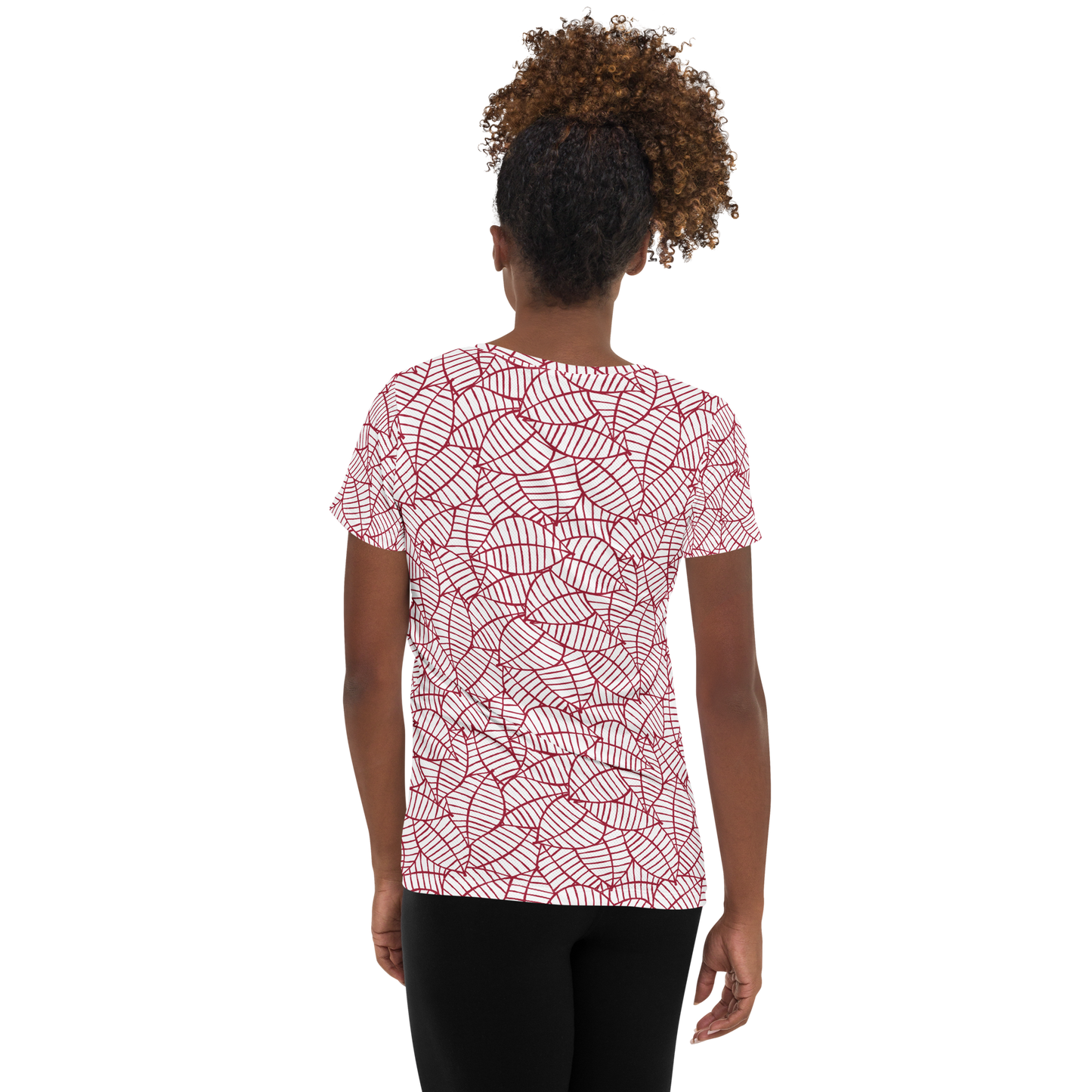 Colorful Fall Leaves | Seamless Patterns | All-Over Print Women's Athletic T-Shirt - #8