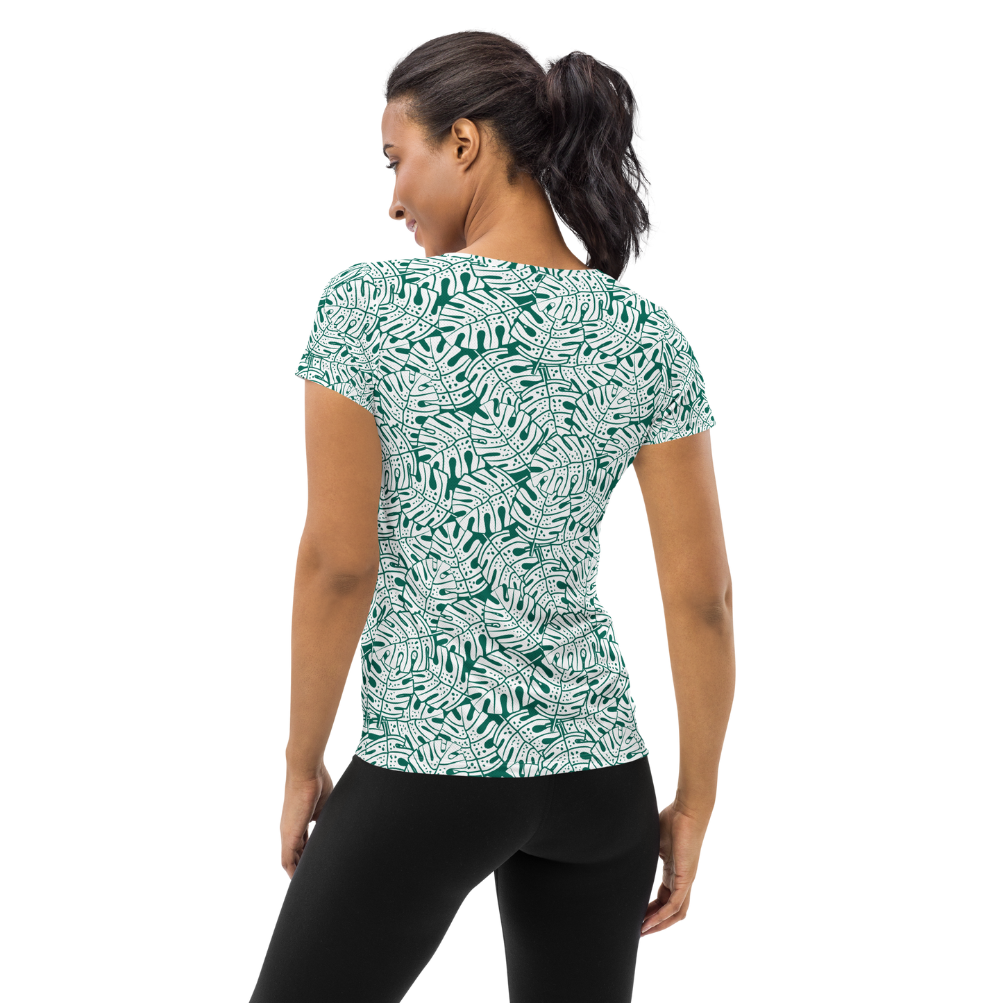 Colorful Fall Leaves | Seamless Patterns | All-Over Print Women's Athletic T-Shirt - #9