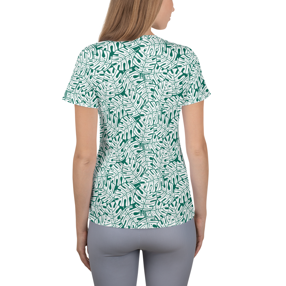 Colorful Fall Leaves | Seamless Patterns | All-Over Print Women's Athletic T-Shirt - #9