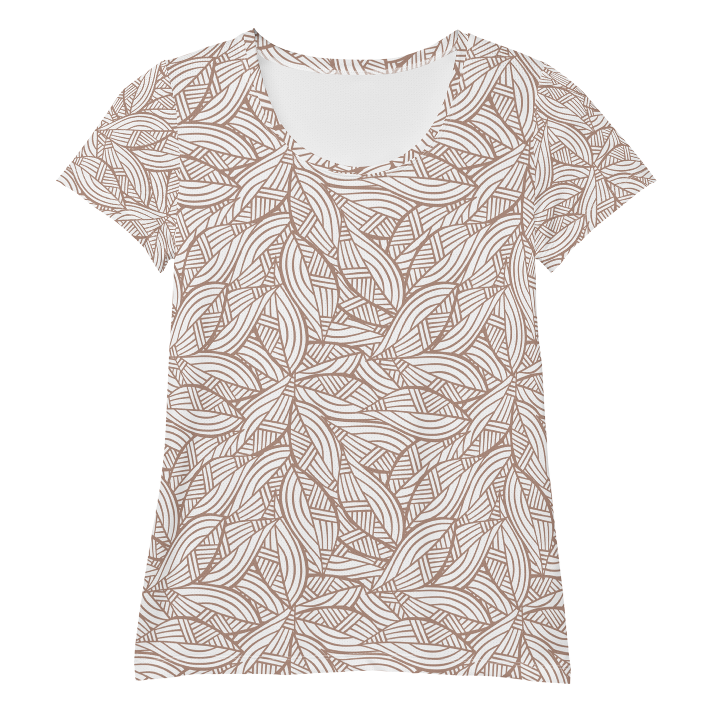 Colorful Fall Leaves | Seamless Patterns | All-Over Print Women's Athletic T-Shirt - #3