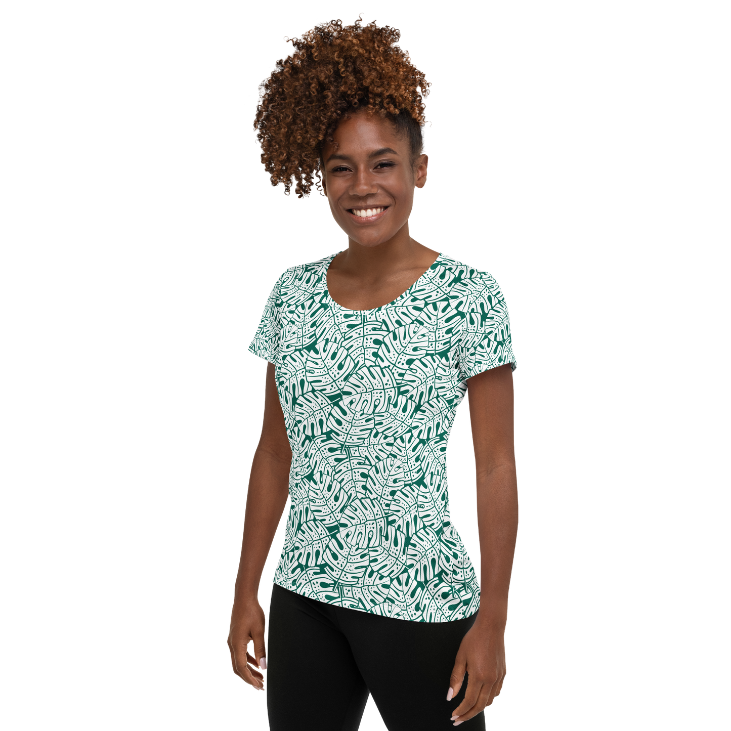 Colorful Fall Leaves | Seamless Patterns | All-Over Print Women's Athletic T-Shirt - #9