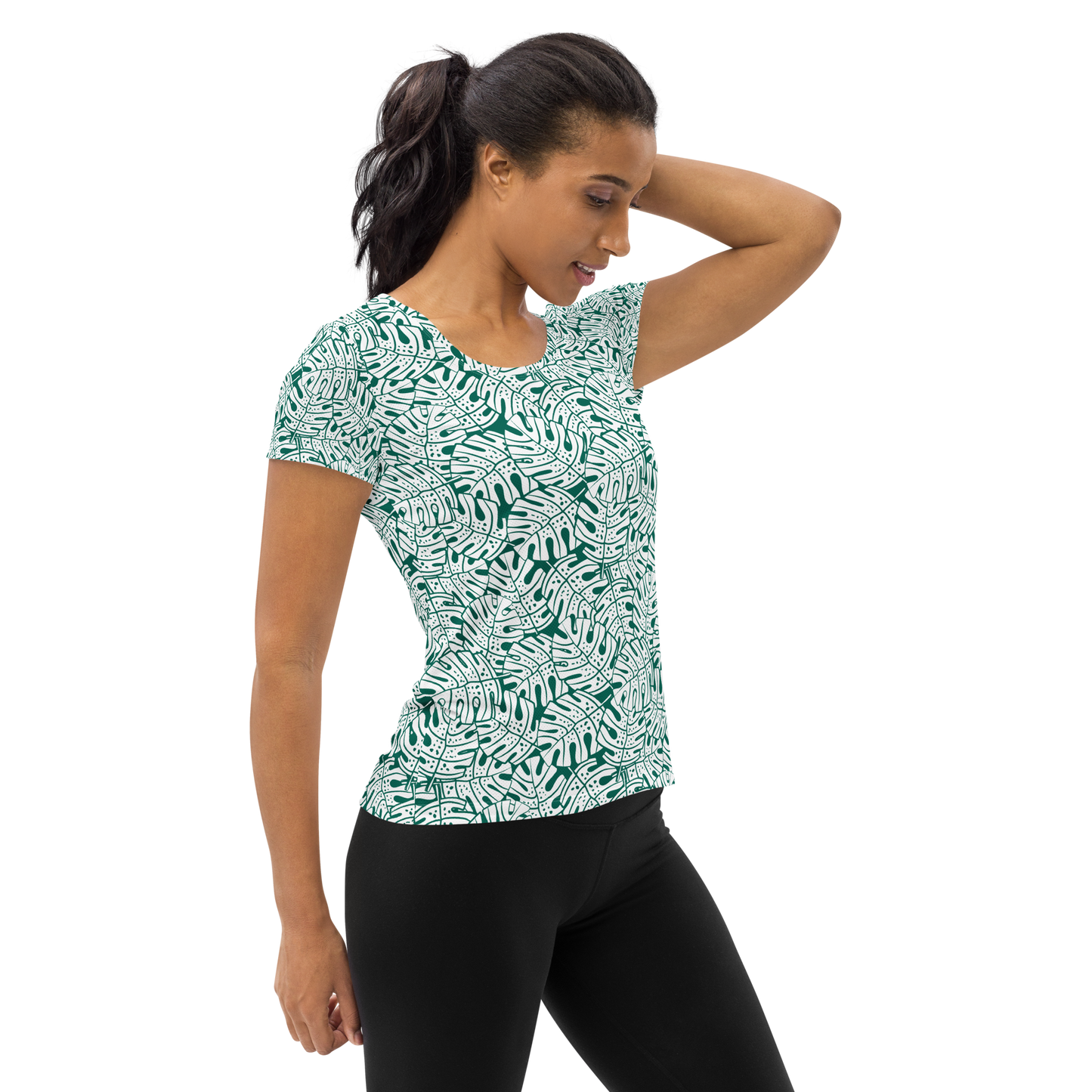 Colorful Fall Leaves | Seamless Patterns | All-Over Print Women's Athletic T-Shirt - #9