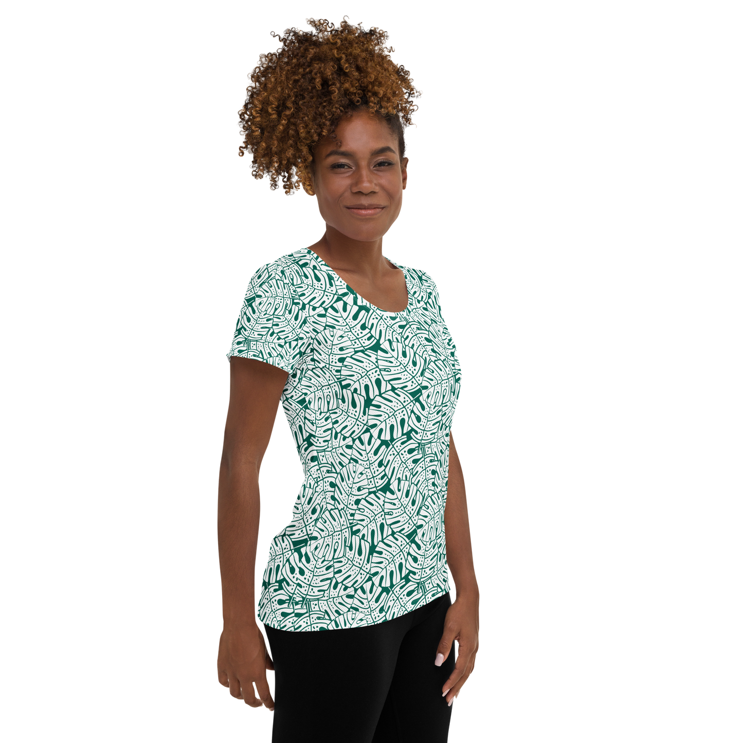 Colorful Fall Leaves | Seamless Patterns | All-Over Print Women's Athletic T-Shirt - #9