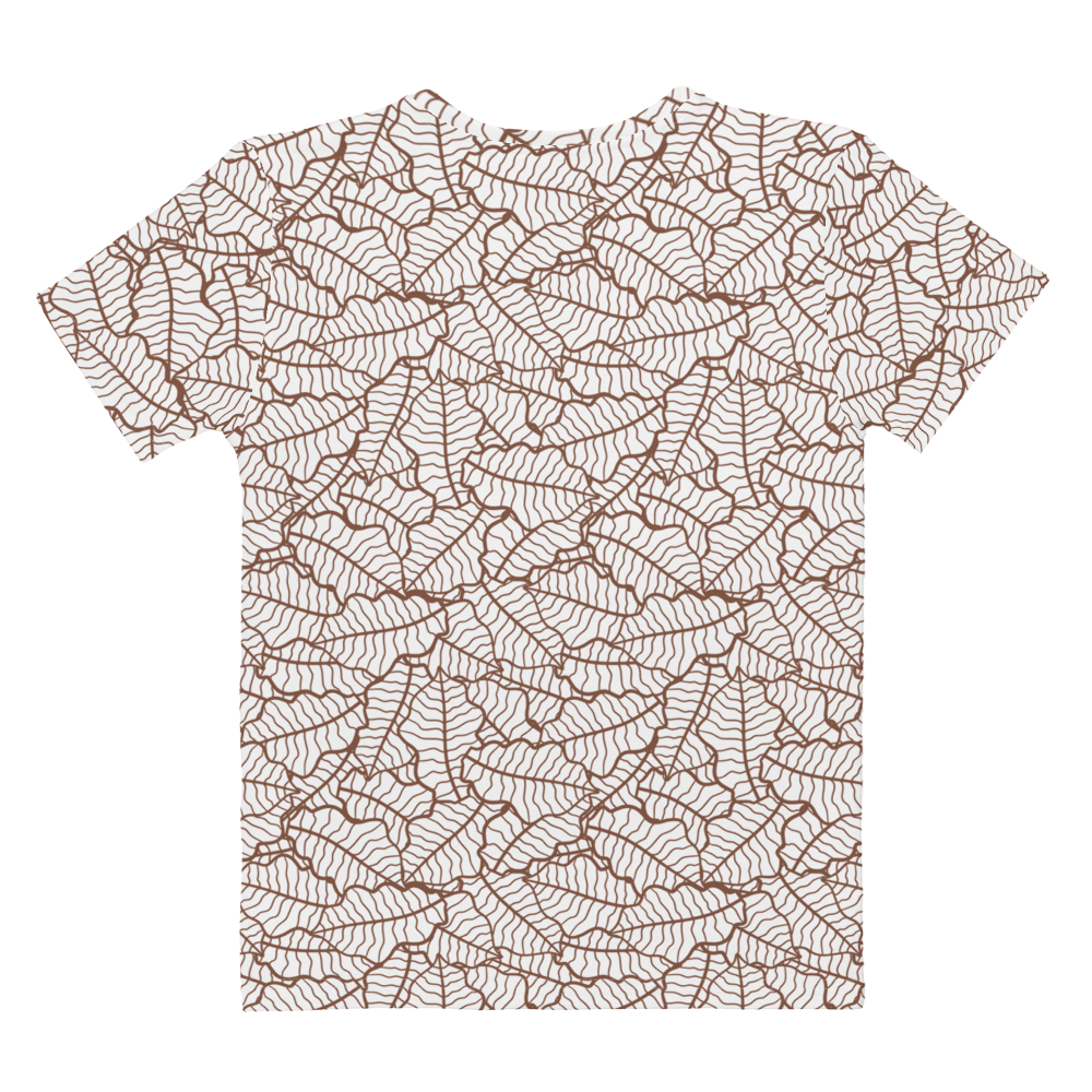 Colorful Fall Leaves | Seamless Patterns | All-Over Print Women's Crew Neck T-Shirt - #5