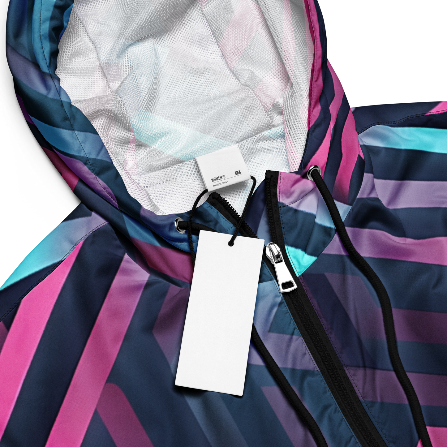 3D Maze Illusion | 3D Patterns | All-Over Print Women's Cropped Windbreaker - #4