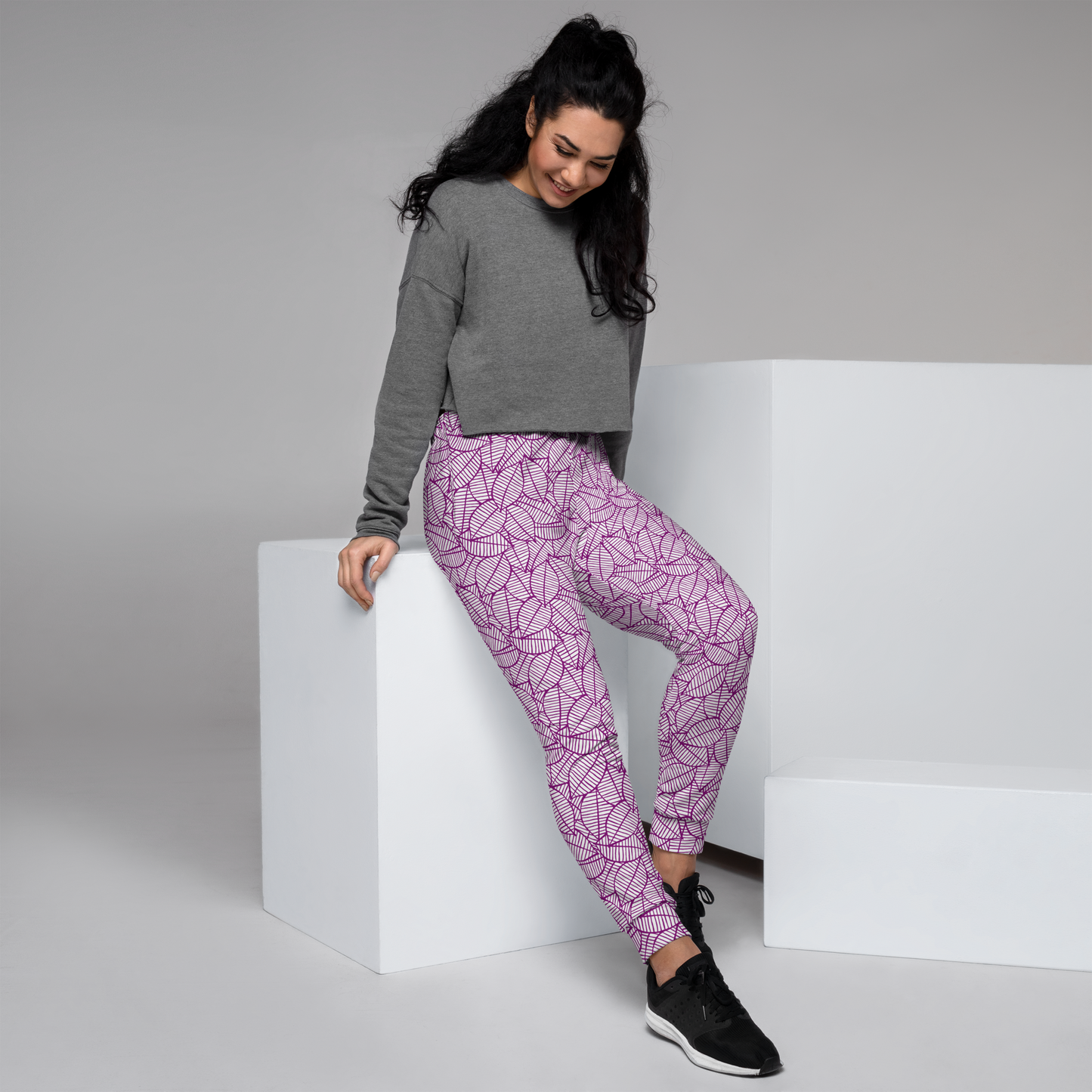 Colorful Fall Leaves | Seamless Patterns | All-Over Print Women's Joggers - #7