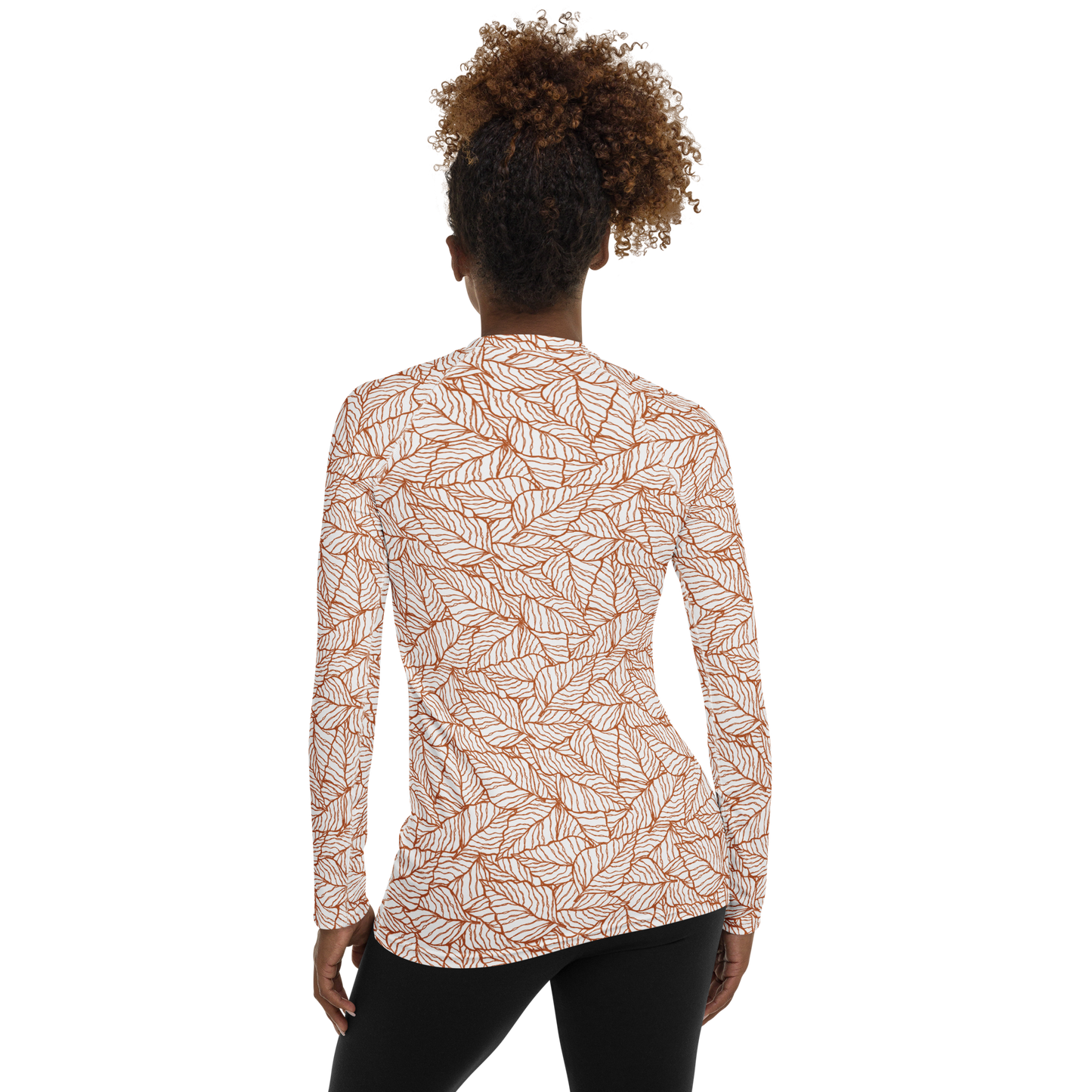 Colorful Fall Leaves | Seamless Patterns | All-Over Print Women's Rash Guard - #1