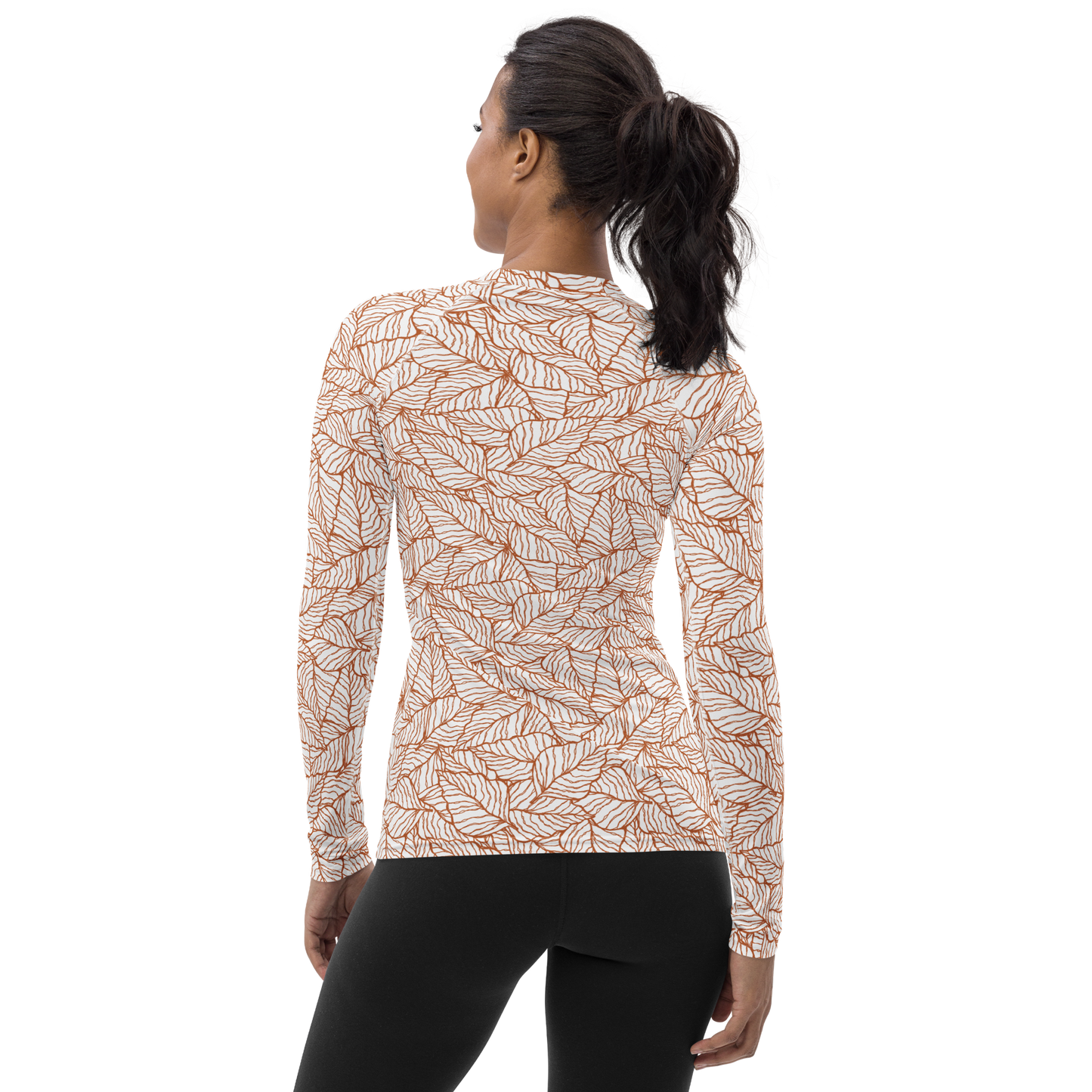 Colorful Fall Leaves | Seamless Patterns | All-Over Print Women's Rash Guard - #1