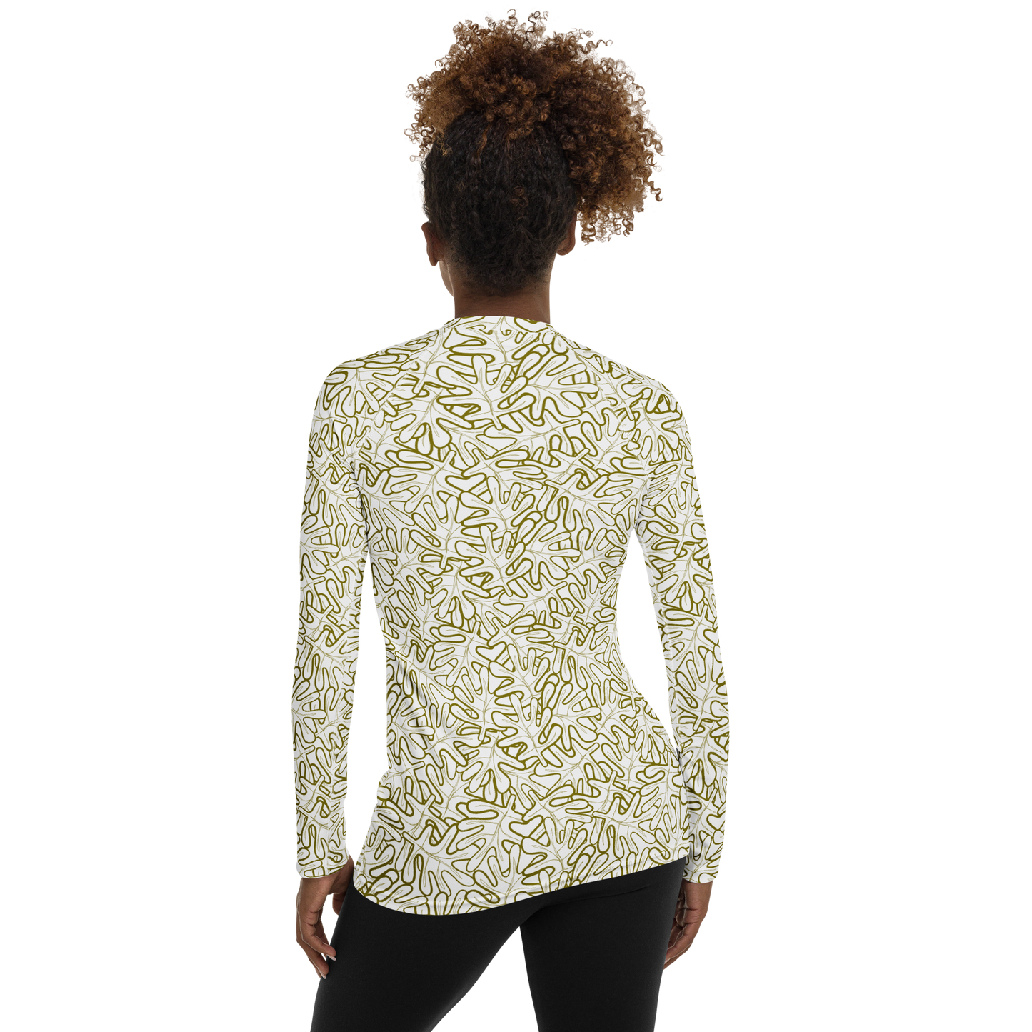 Colorful Fall Leaves | Seamless Patterns | All-Over Print Women's Rash Guard - #2