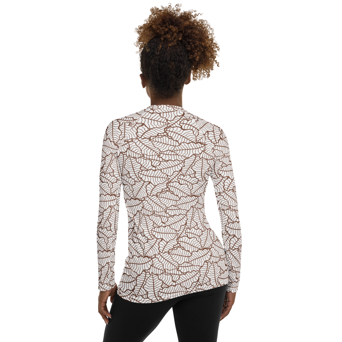 Colorful Fall Leaves | Seamless Patterns | All-Over Print Women's Rash Guard - #5