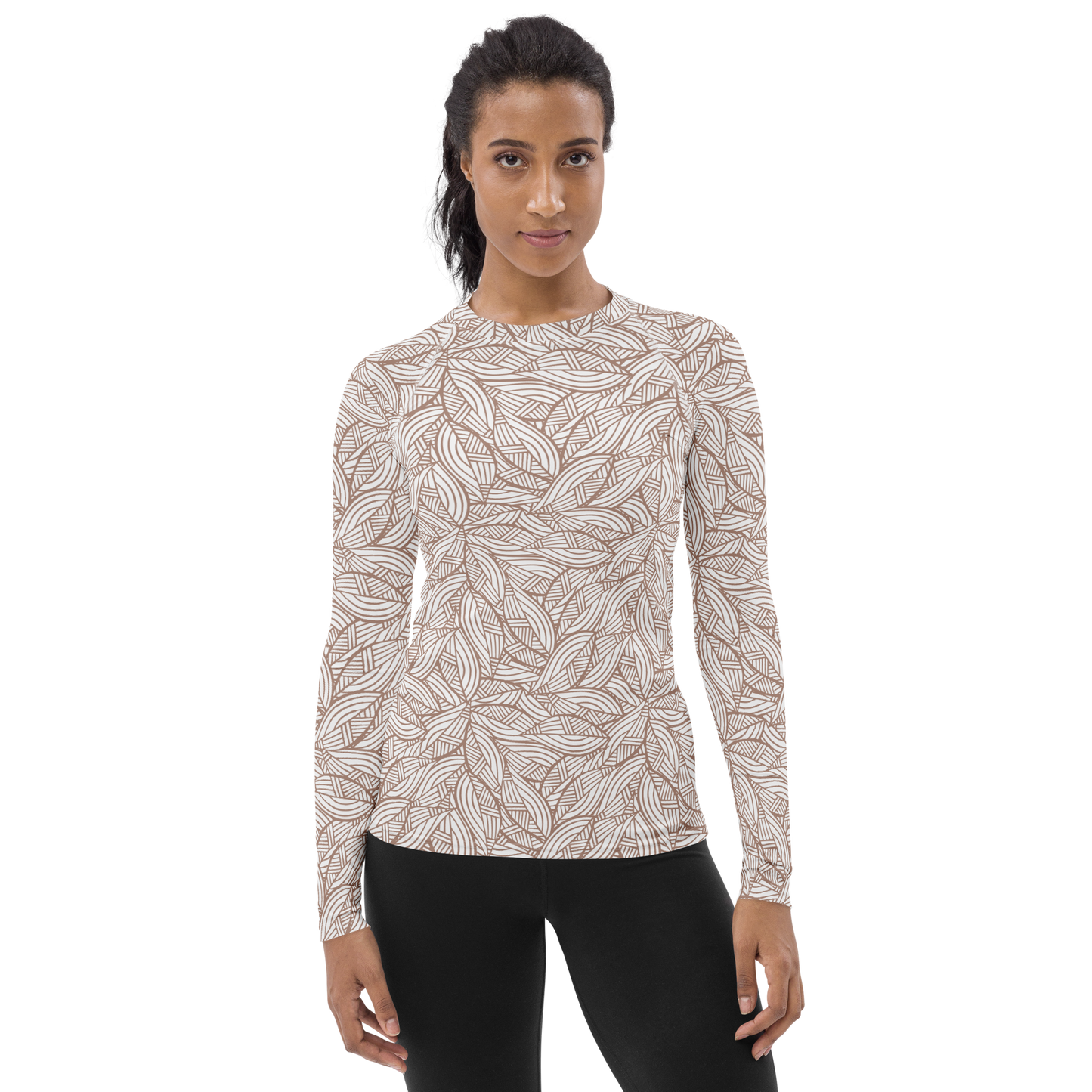 Colorful Fall Leaves | Seamless Patterns | All-Over Print Women's Rash Guard - #3